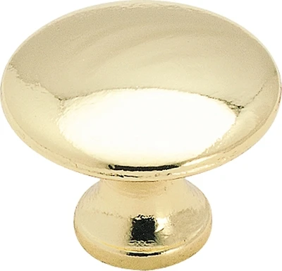 Amerock 255PB Allison Round Cabinet Knob, Polished Brass, 1-3/16 In.