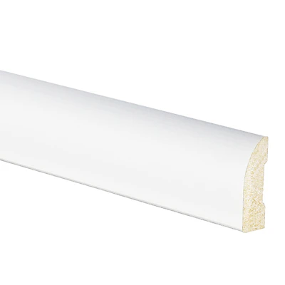 3/8 In. W X 1-5/16 In. H X 7 Ft. L Crystal White Polystyrene Ranch Stop Molding