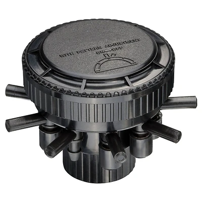 Rain Bird MANIFPR9S 9-Port Adjustable Flow Manifold, 1/2 In. FPT x 1/4 In. Barbed