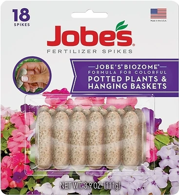 Jobe's 06100 Fertilizer Spikes, Potted Plants and Hanging Baskets