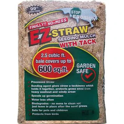 EZ Straw MLEZSTRAWMULCH Seeding Mulch With Tack, 2.5 Cu. Ft.