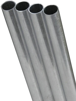 K&S 87115 Stainless Steel Tube, 0.25 In. OD x 12 In. L