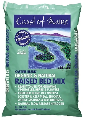 Coast of Maine CA2000 Castine Blend Organic Raised Bed Mix, 2 Cu. Ft.