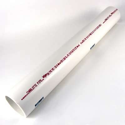 Charlotte Pipe PVC 07300 0200 Schedule 40 PVC DWV Pipe, 3-In. x 2-Ft.