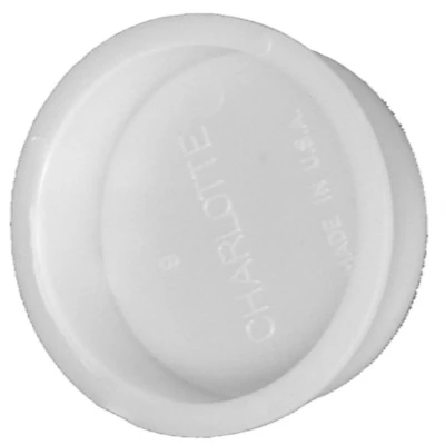 Schedule 40 DWV PVC Pipe Test Cap, White, 3 In.