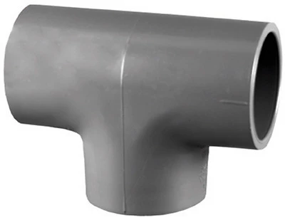 Schedule 80 PVC Tee, Gray, Slip x Slip x Slip, 2 In.