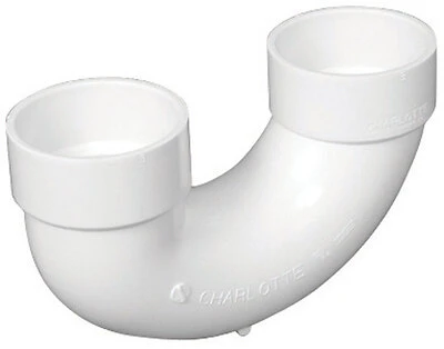 Charlotte Pipe Schedule 40 2 in. Hub x 2 in. Dia. Hub PVC U-Bend