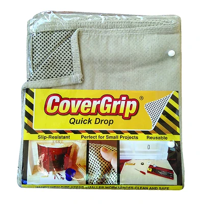 Covergrip 35408 Non-Slip Canvas Safety Drop Cloth, 8 oz, 3.5 ft x 4 ft