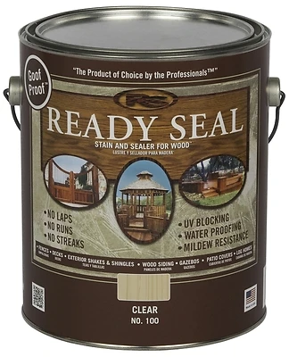 Ready Seal 100 Exterior Wood Stain & Sealer, Clear, 1-Gallon