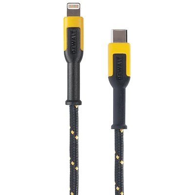 DeWalt 131 1357 DW2 Lightning to USB-C Charging Cable, Kevlar Fiber, 4 Ft.