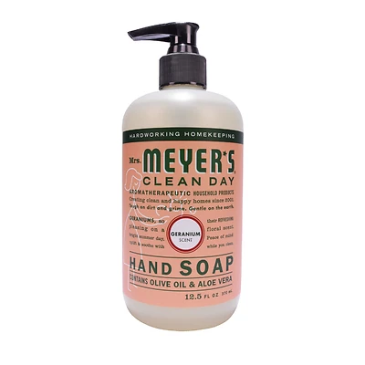 Mrs. Meyer's 13104 Geranium Scent Liquid Hand Soap, 12.5 Oz
