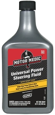 Gunk M2732 Power Steering Fluid with Stop Leak, 1 Qt.