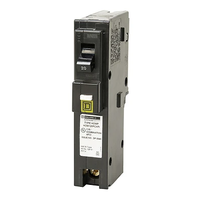Square D HOM120PCAFIC Homeline 20-Amp Single-Pole CAFCI Circuit Breaker, Plug-In