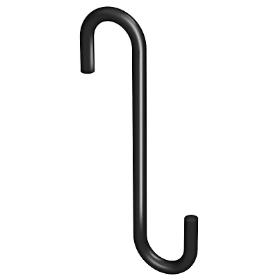 Modern S Hook, Black, 50-Lb. Load, 4-3/4 In.