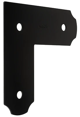 Hartley Collection Decorative L Strap, Black, 3 x 8-1/4 x 8-1/4 In.
