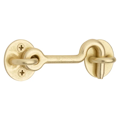 National Hardware N700-154 Privacy Hook, 4 In, Steel, Brushed Gold