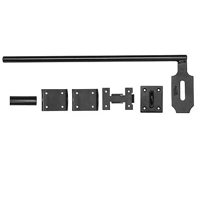 Lockable Cane Bolt, Heavy-Duty, Black, 5/8 x 18 In.