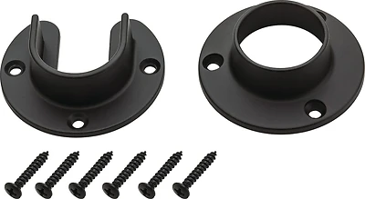 Closet Rod Pole Socket Set, Heavy-Duty, Oil-Rubbed Bronze, Pr.