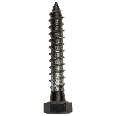 Lag Bolt, Black, 1/4 x 1 In.