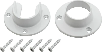 National Hardware S822-083 Closet Rod Pole Socket Set, Heavy-Duty, White, Pr.