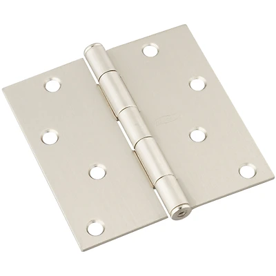 National Hardware N830-249 Door Hinge, Steel, Satin Nickel, 4 In.