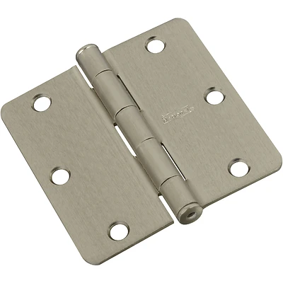 Door Hinge, Interior, Satin Nickel, 3-1/2 In.