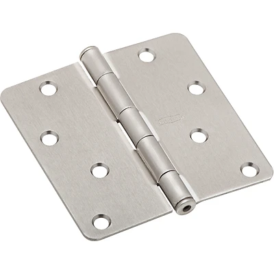 Door Hinge, Interior, Satin Nickel, 4 In.
