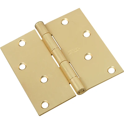 National Hardware N830-231 Door Hinge, Interior, 4 In., Satin Brass