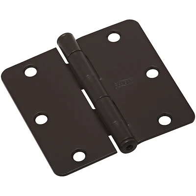 National Hardware N830-324 Interior Door Hinge, Oil-Rubbed Bronze, 3-1/2 In., 3-Pk.