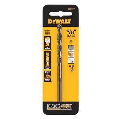 DeWalt DW1117 17/64-in Twist Drill Bit, Black Oxide
