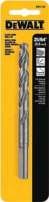Black Oxide Drill Bit, 25/64 In.