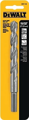 DeWalt DW1130 Black Oxide Drill Bit, 135° Split Point, 15/32 In.