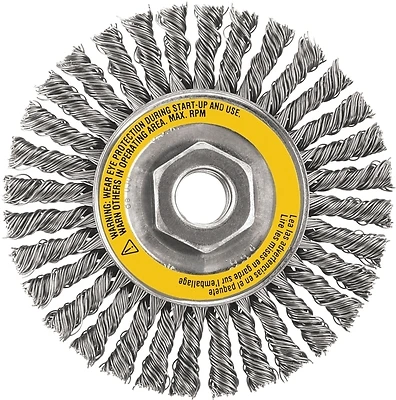 Stainless Stringer Wire Wheel, 4 x 5/8 In.-11