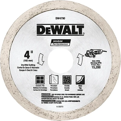 DeWalt DW4790 Diamond Matrix Tile Blade, 4 In. x .060 In.