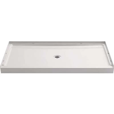 36 In. W X 34 In. D Center Drain Shower Pan In White