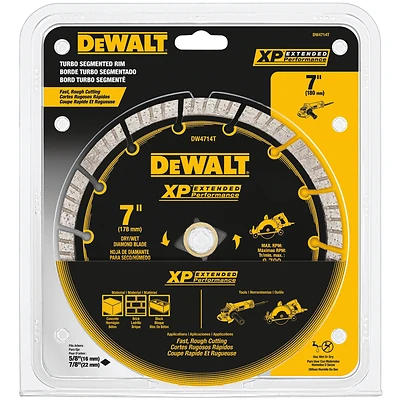DeWalt DW4714T Diamond Segmented Saw Blade, 7 In., 5/8 In. Arbor
