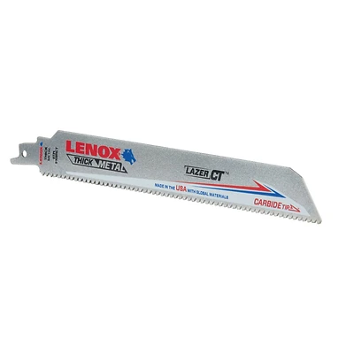 Lenox 2014224 Reciprocating Saw Blade, Carbide Tipped, 8 TPI, 9-In.