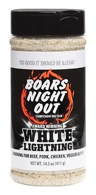 Boars Night Out OW86505 BBQ Seasoning Rub, White Lightning, 14.5 oz