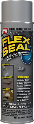 Flex Seal FSGRYR20 Liquid Rubber Sealant, Gray, 14-oz.