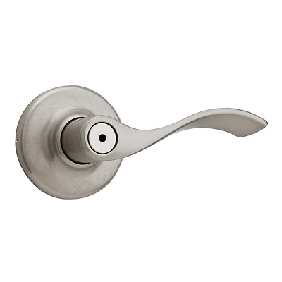 Kwikset 93001-882 Balboa Bed/Bath Privacy Lever, Satin Nickel