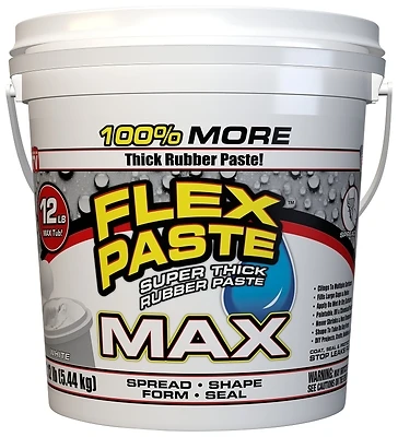 Flex Seal PFSMAXWHT01 Flex Paste Max, White, 12 Lb. Tub