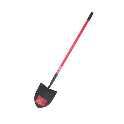 Shovel, Round Point, Commercial Grade, Fiberglass Handle, 59.25-In.