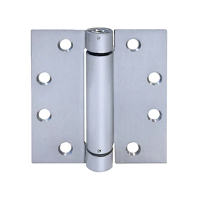 Spring Hinge, Square Corner, Satin Stainless Steel, 3.5 x 3.5 In.