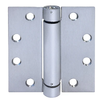 Spring Hinge, Square Corners, Satin Stainless Steel, 4.5 x 4.5 In.