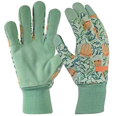 Digz Women's Leather Palm Work Gloves, Large