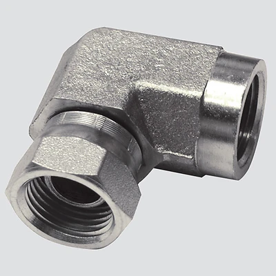 90 Degree Hydraulic Adapter, 1/4-In. FP x 1/4-In. FP Swivel