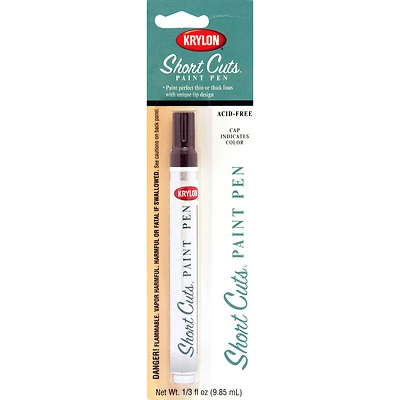Krylon SCP-905 Short Cuts Paint Pen, Chisel Tip, Espresso Gloss, 1/3 Fl Oz