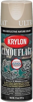 Camouflage 11 Oz. Ultra-flat Spray Paint, Sand - Non-reflective Finish