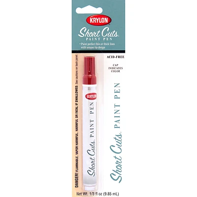 Krylon SCP-903 Short Cuts Paint Pen, Red Pepper, Gloss, 1/3 Fl Oz