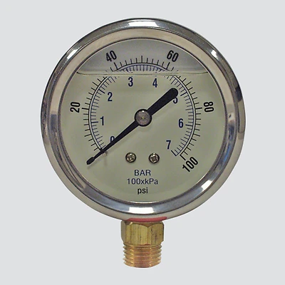 Apache Glycerin Pressure Gauge, Stainless Steel, 2.5-In., 5,000 PSI